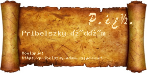 Pribelszky Ádám névjegykártya